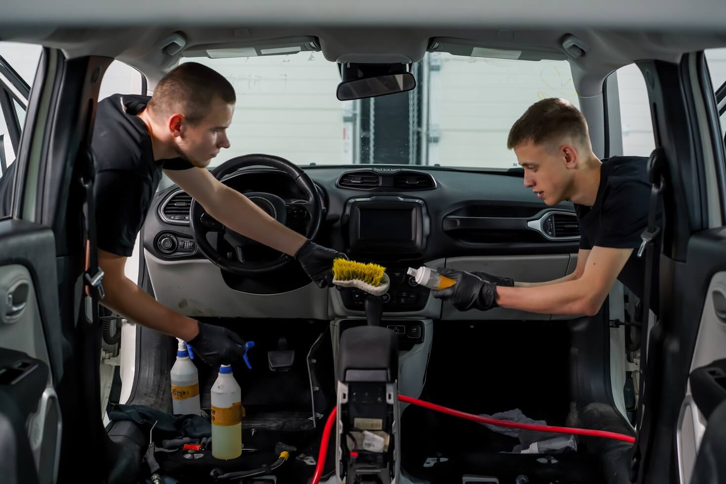 Professional auto detailing service in Lowell MA featuring interior and exterior car detailing, ceramic coating, paint correction, premium car wash, scratch repair, leather and plastic protection by Aline Details car from w CGBWSMN 2